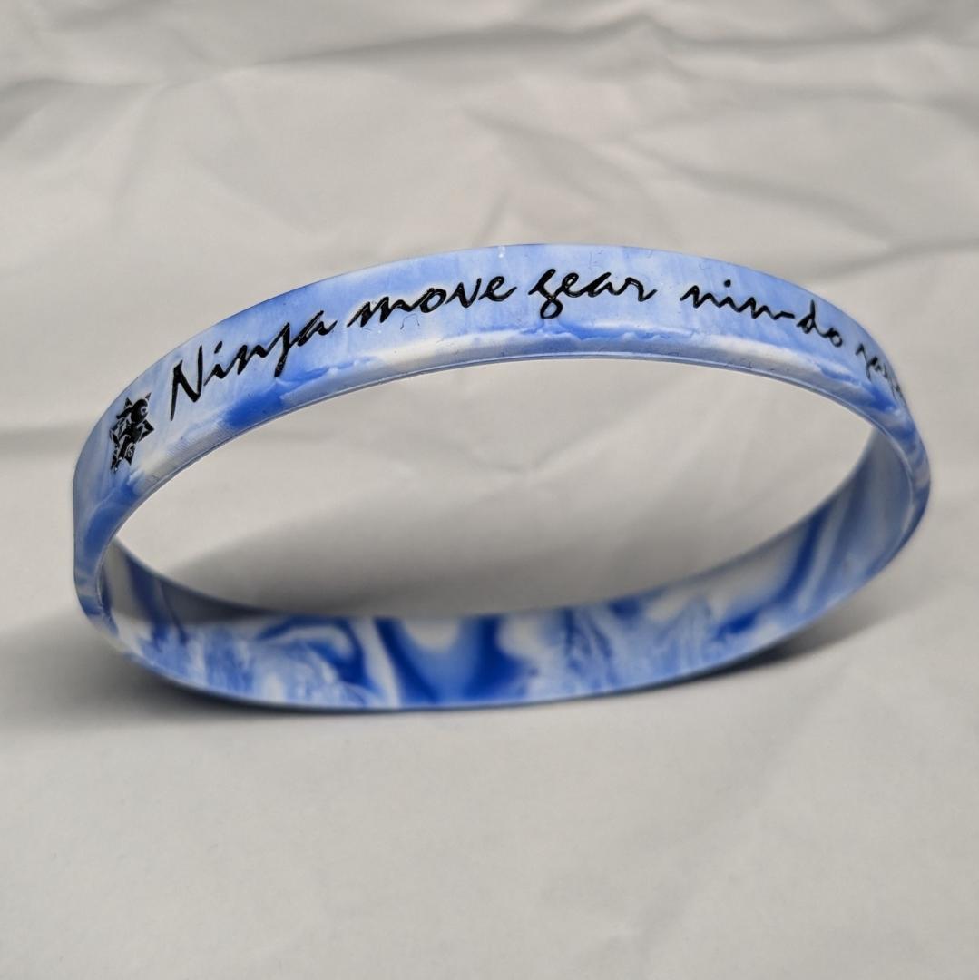 [2本組]パワーアップ 波動アンクレット（BL/W 250mm)