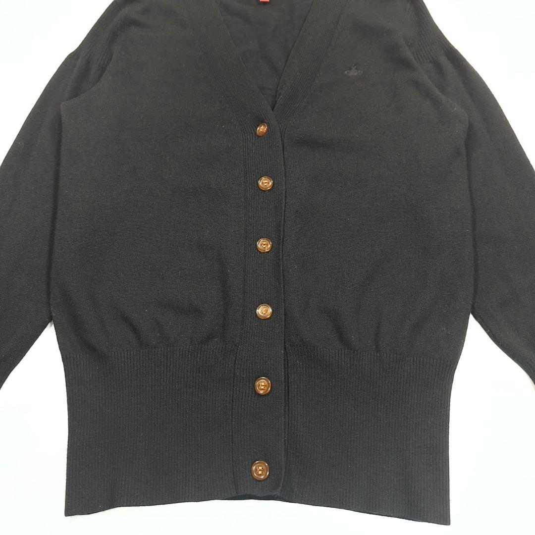 ヴィヴィアンウエストウッドレッドレーベル　カーディガン 3 L オーブ 黒