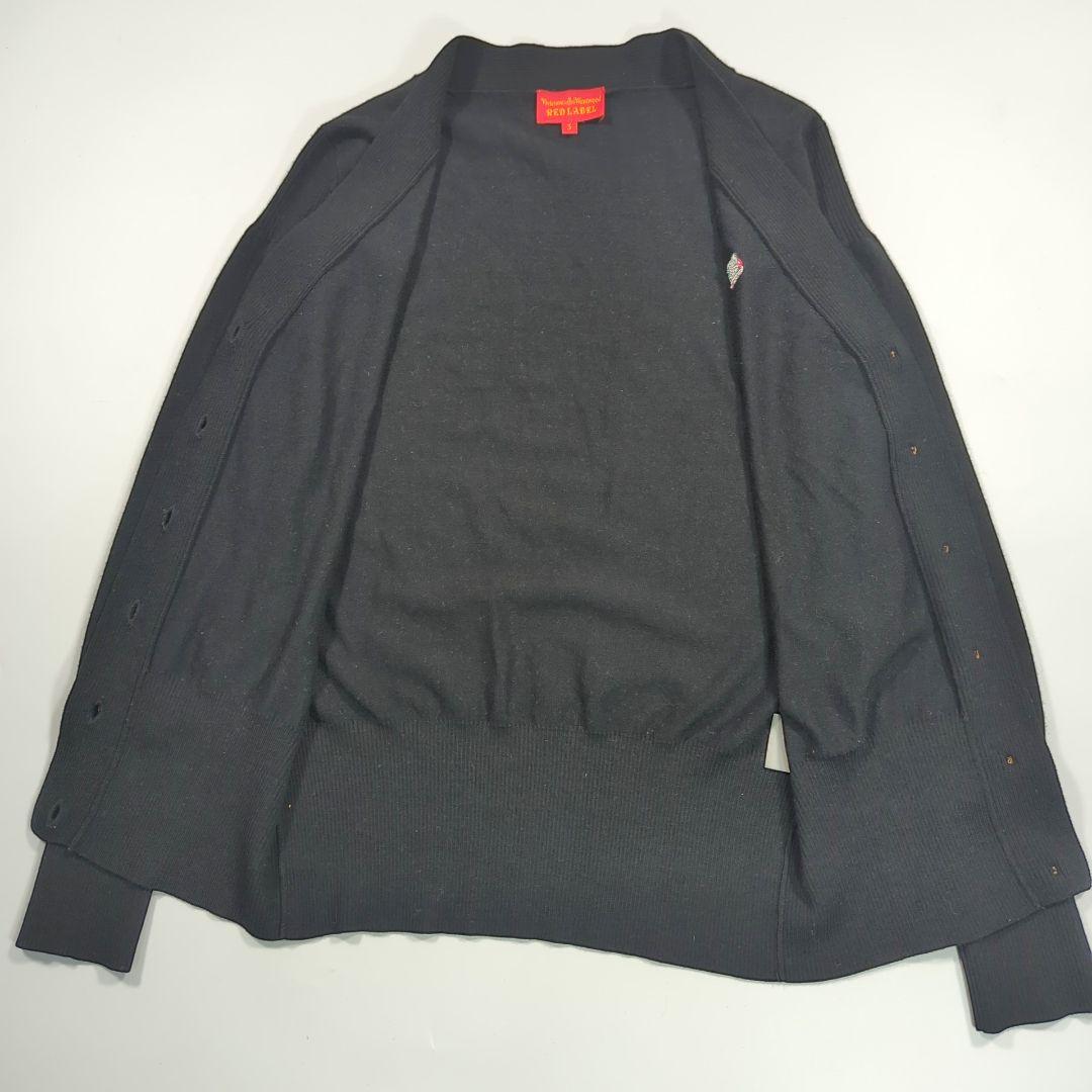 ヴィヴィアンウエストウッドレッドレーベル　カーディガン 3 L オーブ 黒