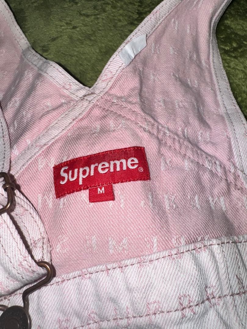 Supreme Jacquard Logos Denim ピンク