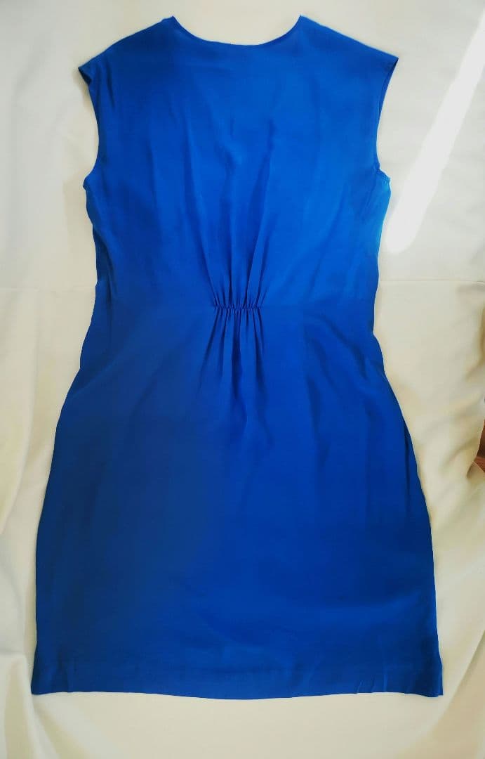 Yoko Chan パーティードレス　シルク100%　コバルトブルー