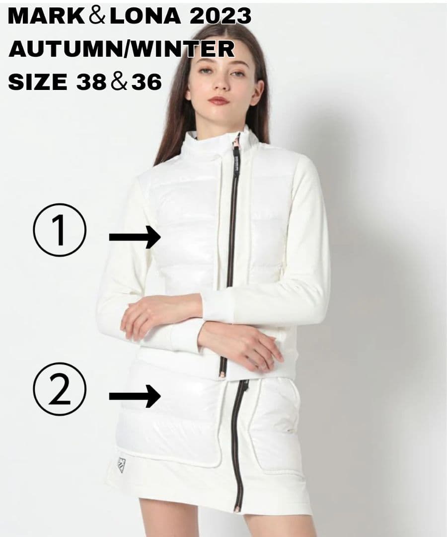 美品✦マークアンドロナ✦CD9-HDダウンジャケット＆スカートセットアップ