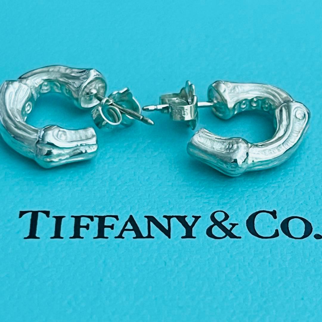 極美品　オールド　ティファニー　バンブー　ピアス　両耳　シルバー925 スモール