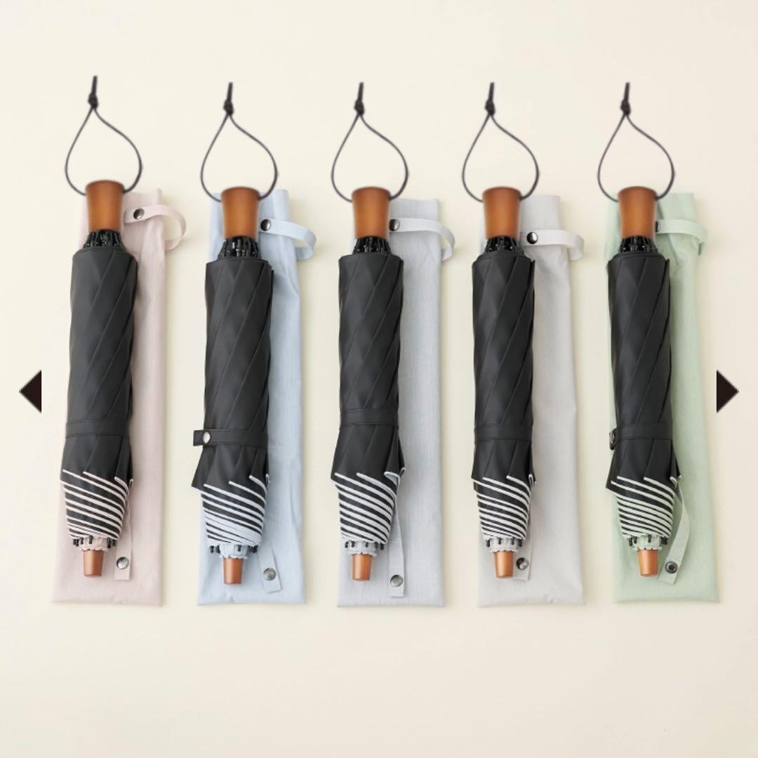 サンバリア100 日傘 ２段折 大判 moku アイボリー