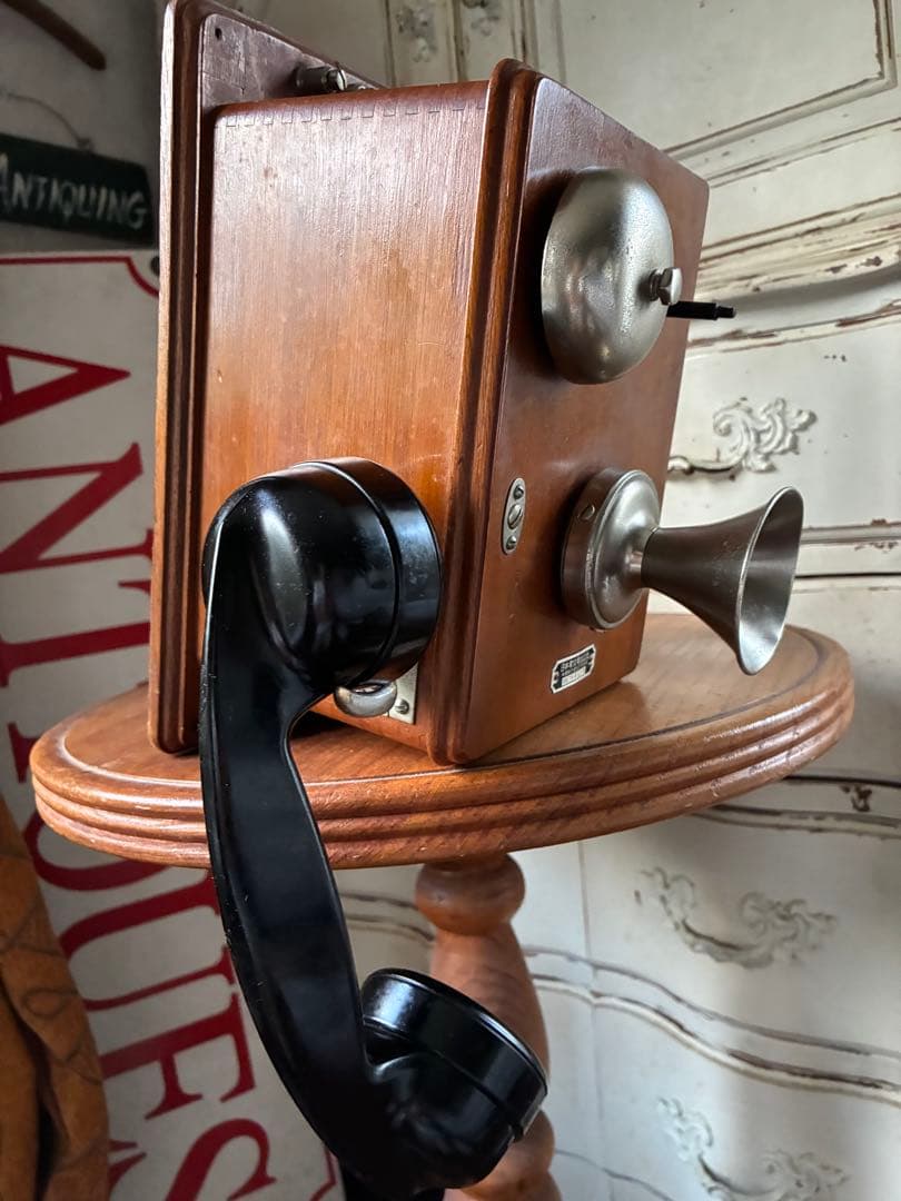 アンティーク　壁掛け式　木製　電話機　日本電信電話公社　骨董　Bell ベル