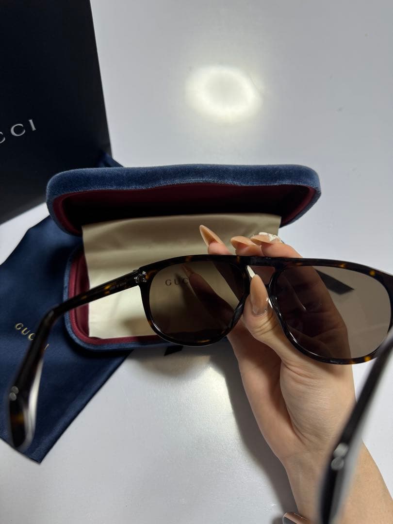 美品GUCCI ブラウン サングラス ケース付き 最終値下げ