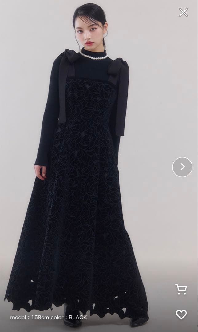 eimy 刺繍パーティードレス ベロアドレスワンピベロアカットワークワンピース