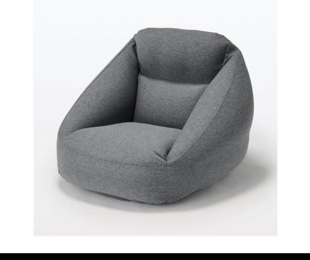 【新品未開封】無印良品　空気でできたソファー　チャコール　ポンプ付き