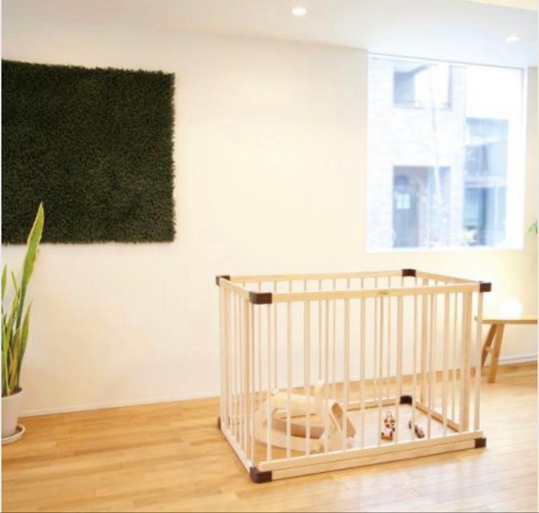 ベッドサイドベッド03 ナチュラル　ファルスカ　サークル　ベビーベッド