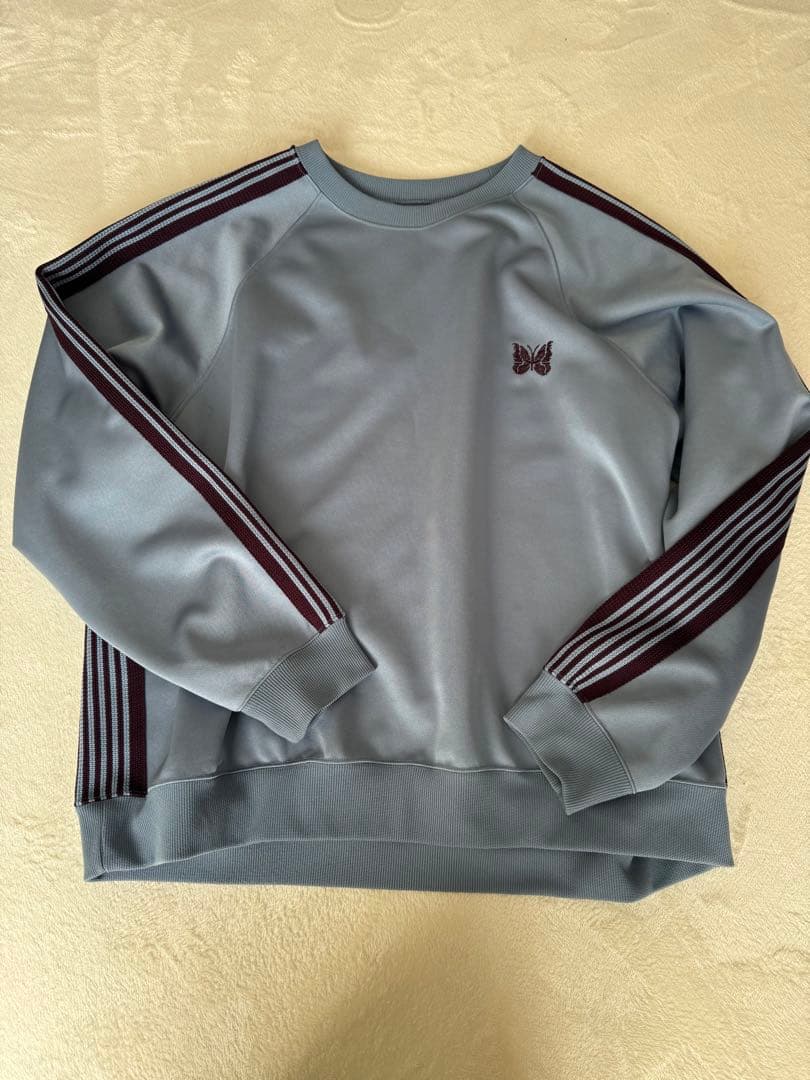 スウェット　青色　サックスブルー　sax blue 22ss needles