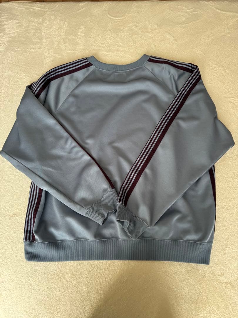 スウェット　青色　サックスブルー　sax blue 22ss needles