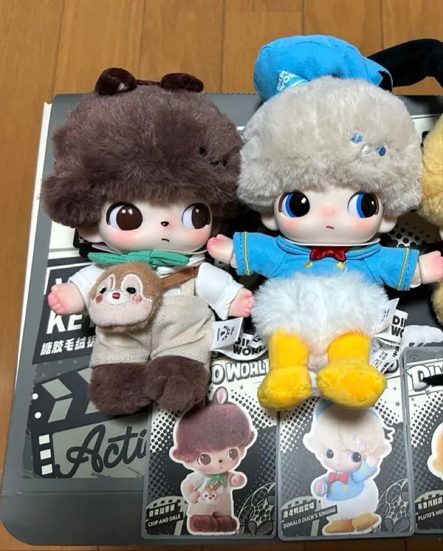POPMART DIMOO WORLD ぬいキー ドナルド チップ&デール