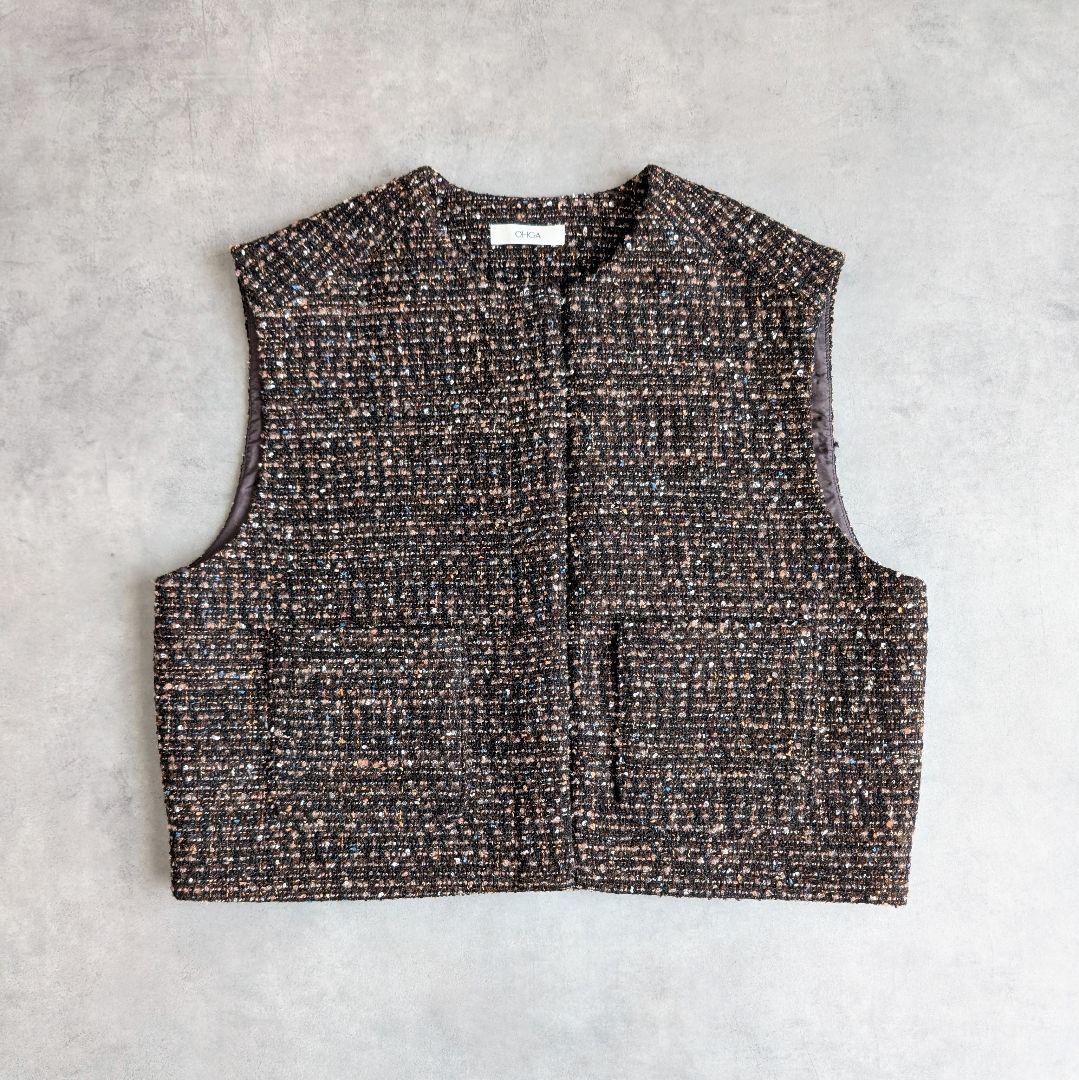 OHGA TWEED GILET ツイードジレ ベスト オオガ オーガ