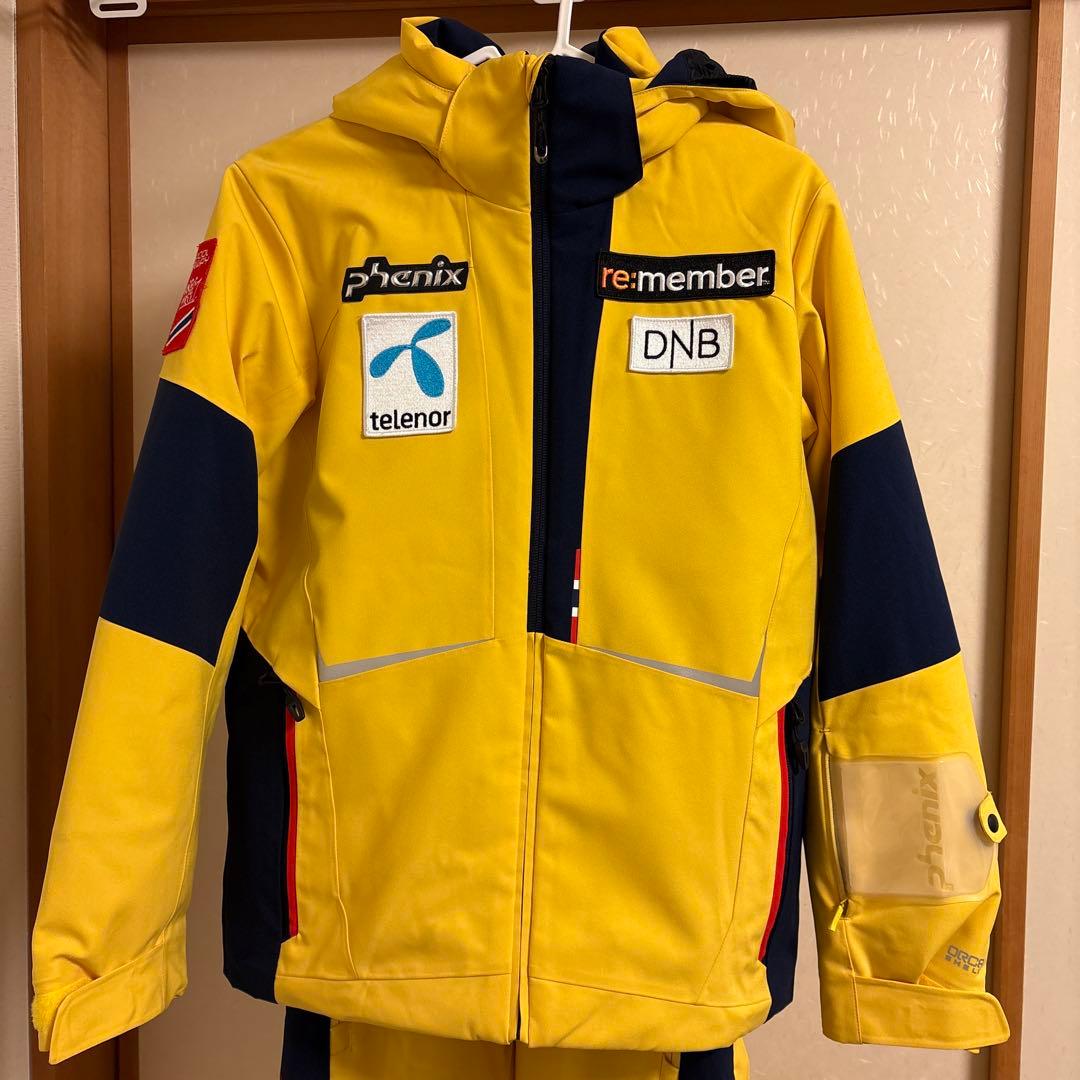 Phenix ジュニア150 スキーウェア イエロー/ネイビーPFAG20T00