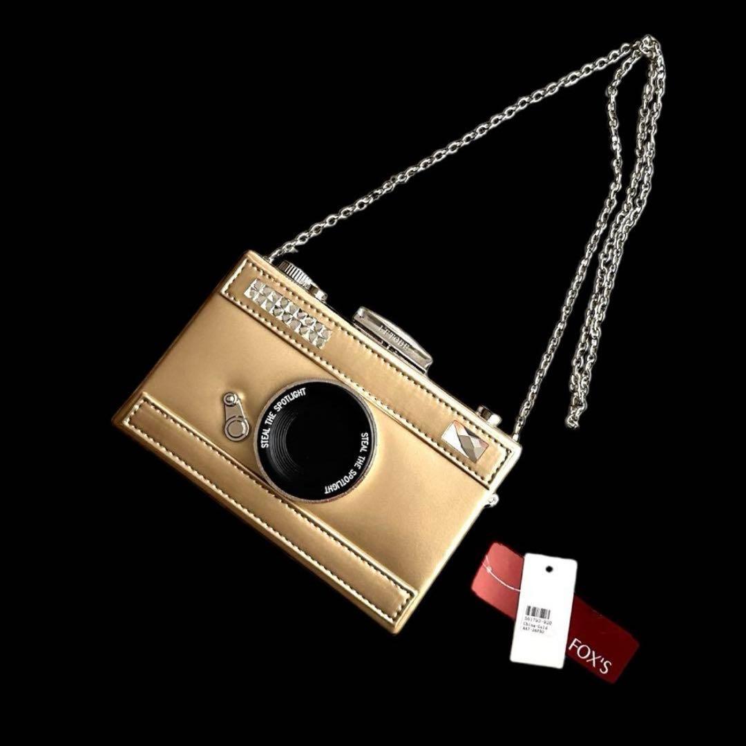 ショルダーバッグ　カメラデザイン　クラッチバッグ　カメラ型　パーティバッグ