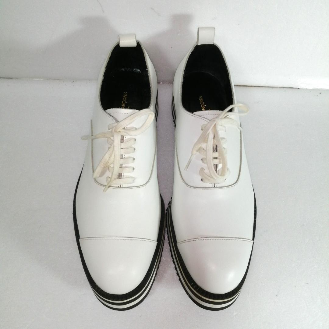 ●comme des garcons レザーレースアップシューズ厚底