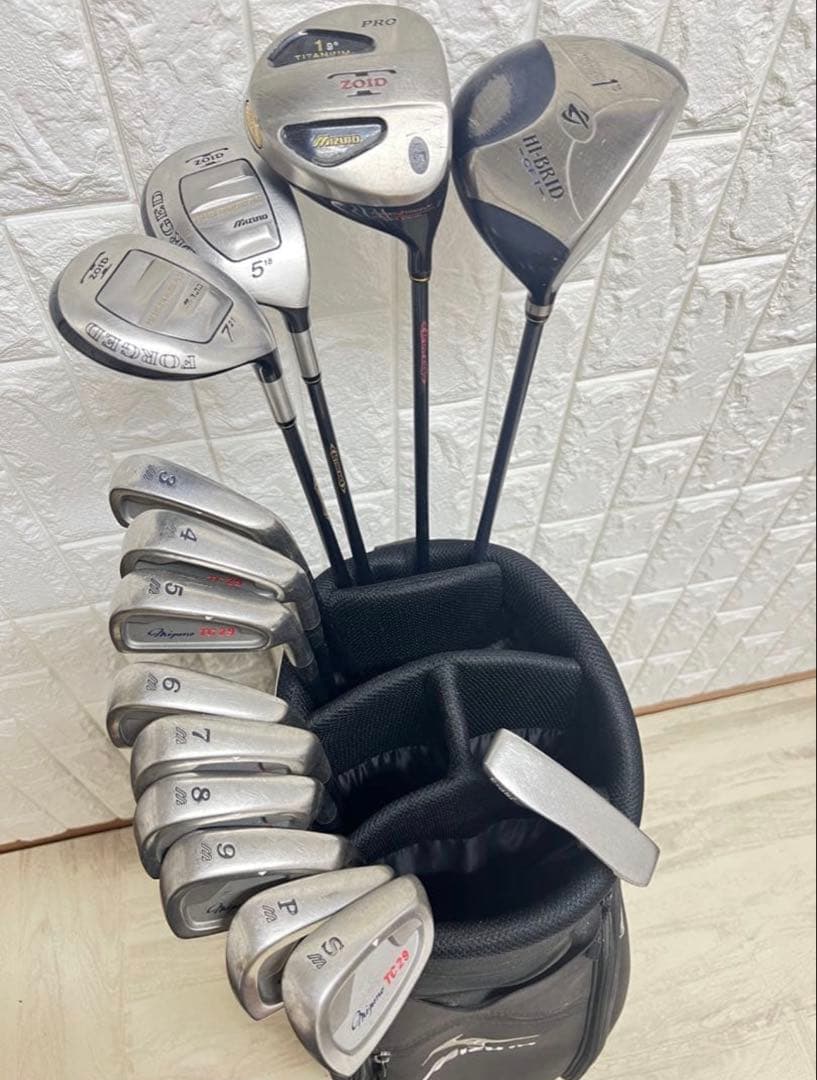 初心者おすすめ メンズ ゴルフクラブセット ミズノ キャディバック付 14本