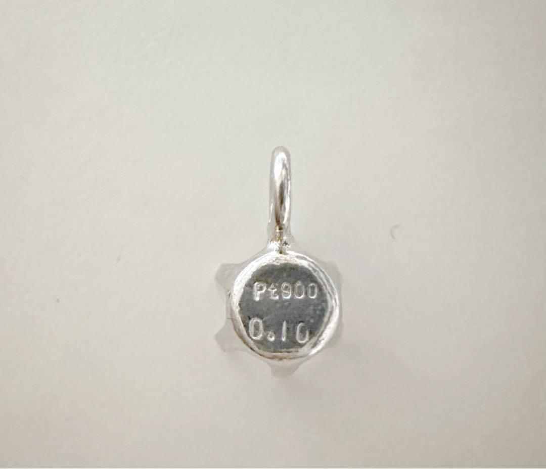 プラチナ！ シンプル 6本爪 天然ダイヤモンド ネックレス ！