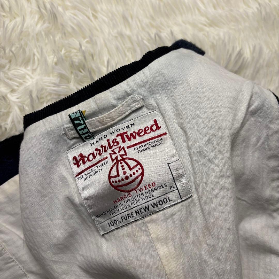 BEAMS+ ハリスツイード ベスト ブラックウォッチチェック ジレ カジュアル