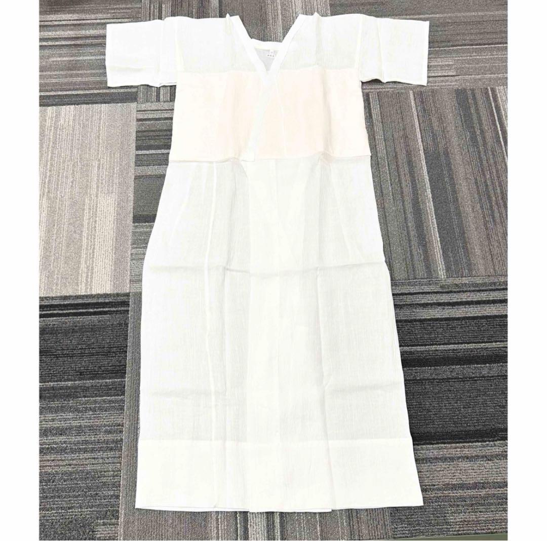 【SALE】あしべ織汗取りスリップ　和装肌着　本麻　燈芯　Mサイズ