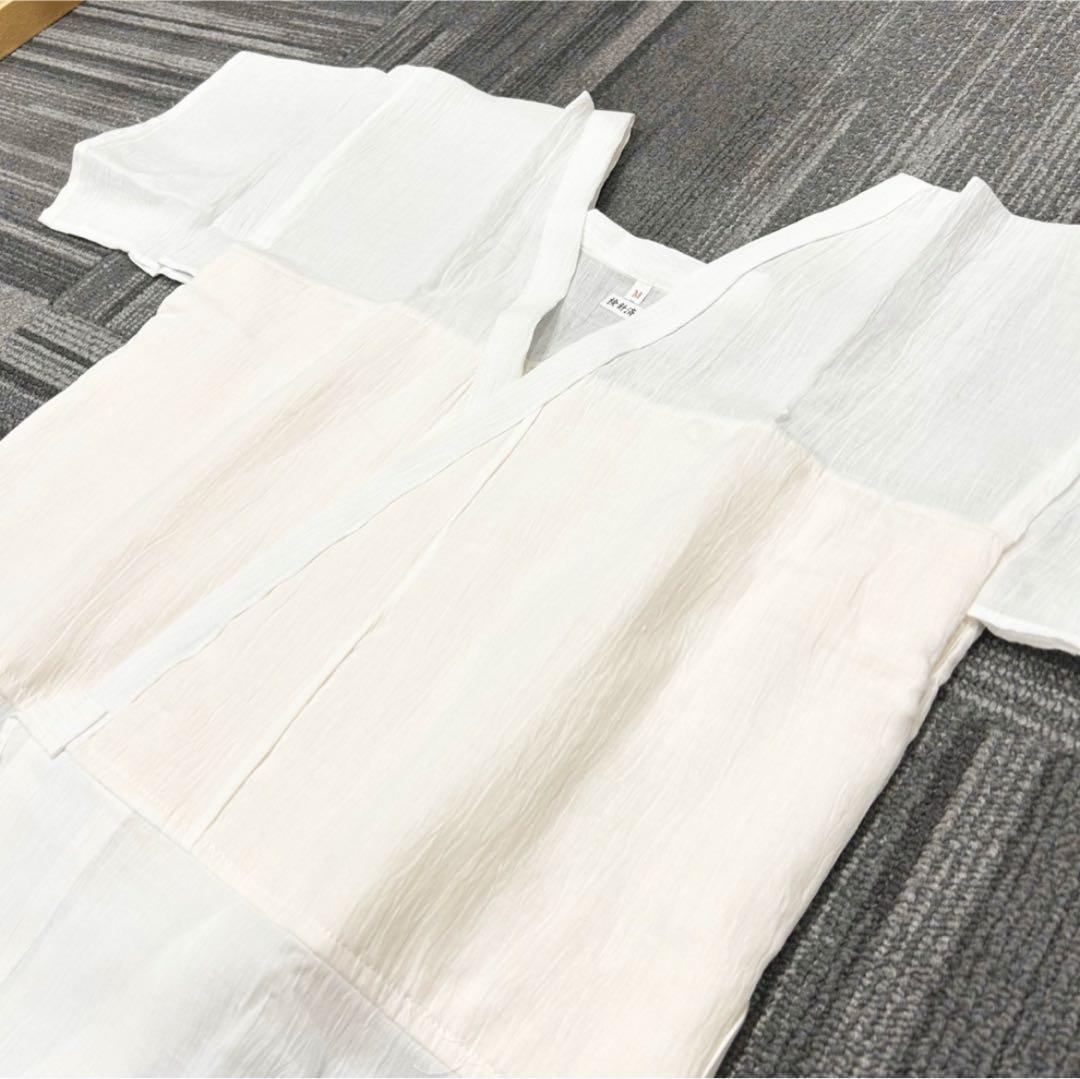 【SALE】あしべ織汗取りスリップ　和装肌着　本麻　燈芯　Mサイズ