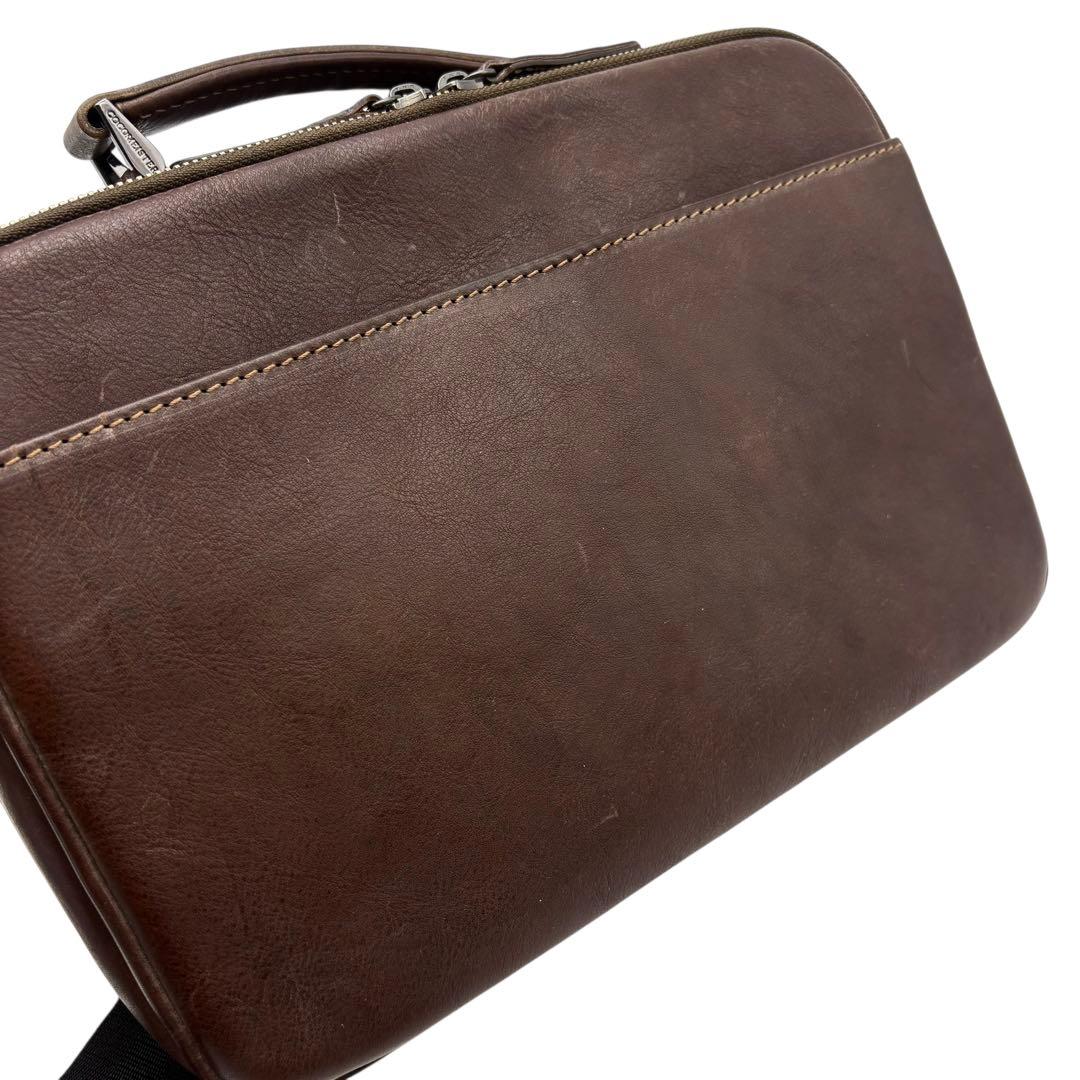 美品 ココマイスター カルドミラージュ ショルダーバッグ 2way ブラウン