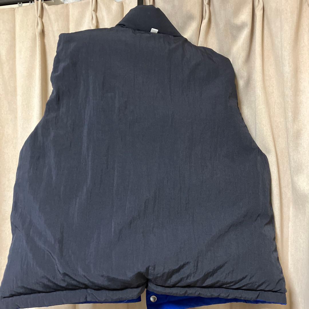 STUSSY リバーシブルダウンベスト　ブルー&ブラック