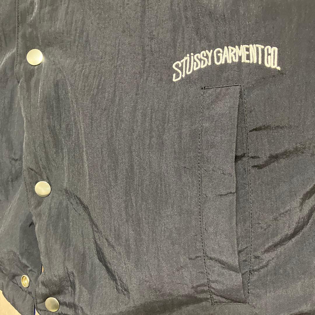 STUSSY リバーシブルダウンベスト　ブルー&ブラック