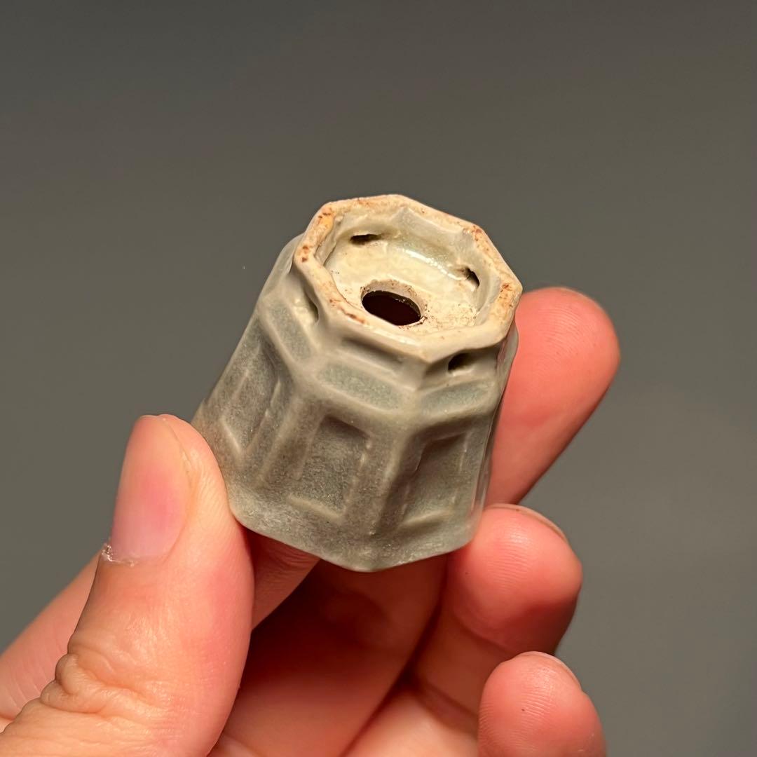 792.夢陶 額入八角豆鉢 盆栽鉢 植木鉢 3.4*3.2*我2.8cm