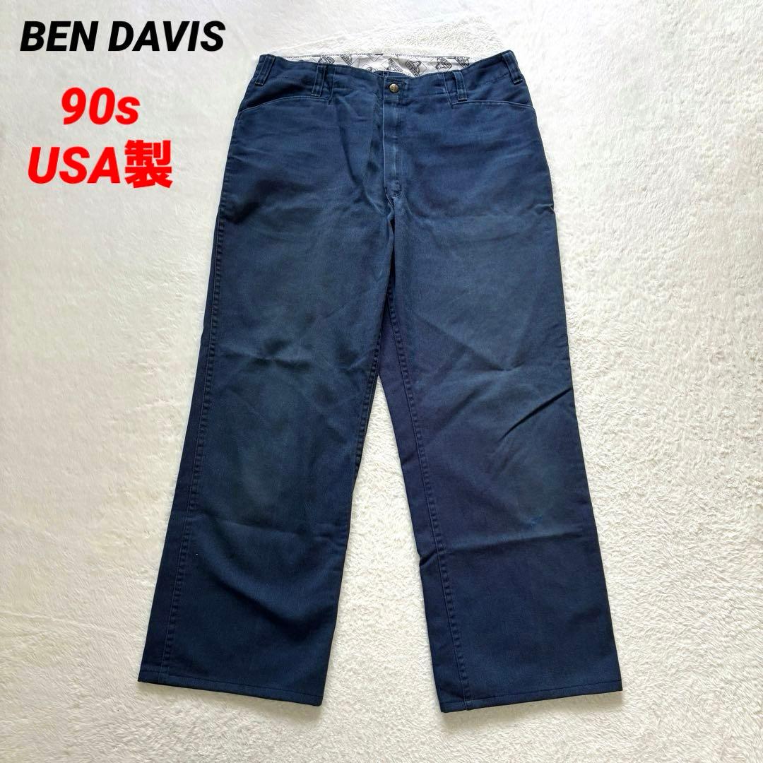90s USA製 BEN DAVIS フリスコワークパンツ W36 鬼フェード
