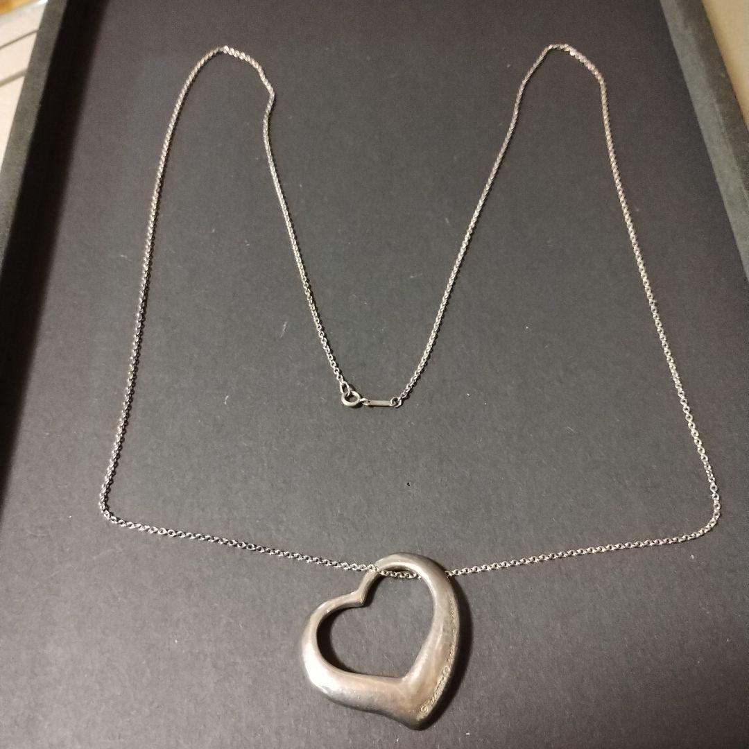 ティファニー　シルバー製ハート型ペンダント　ネックレス