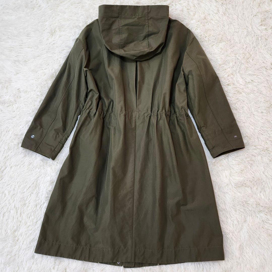 美品☆セオリーリュクス　ウォッシャブルミリタリーコート　フード　KENT　38