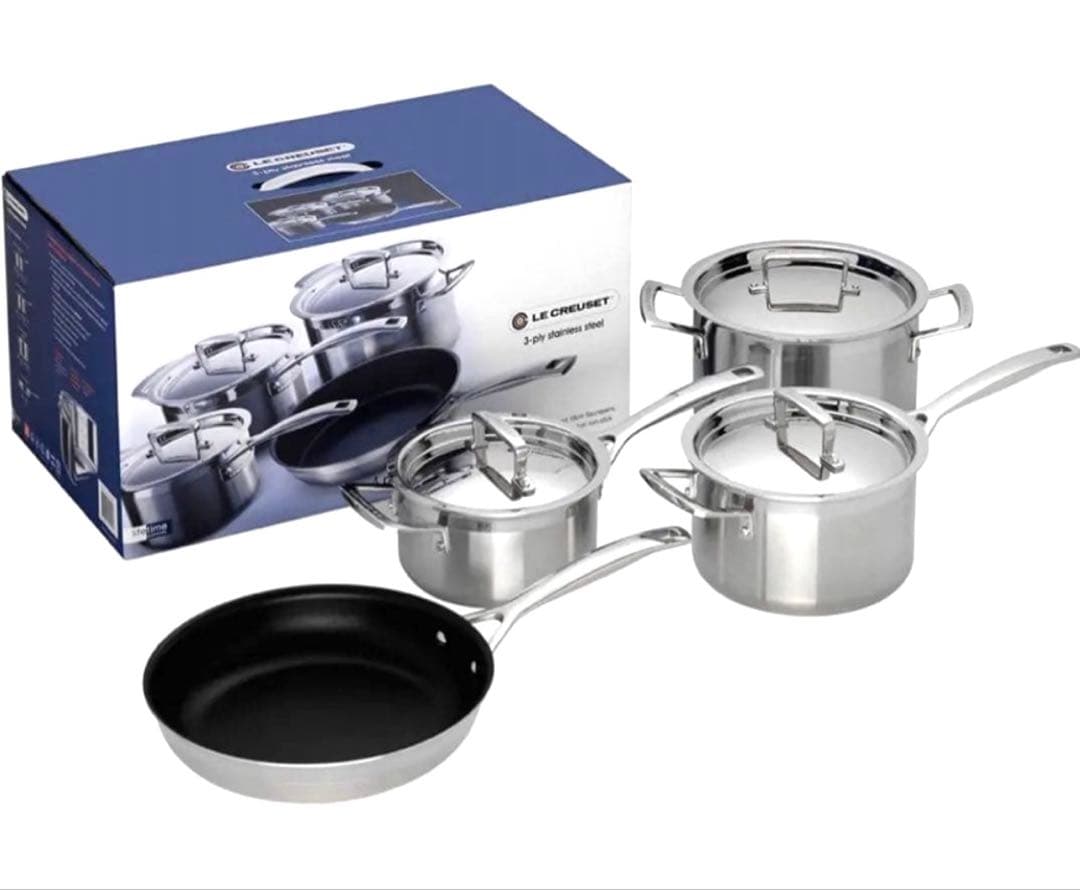 LE CREUSET ル・クルーゼ　ステンレス鍋セット