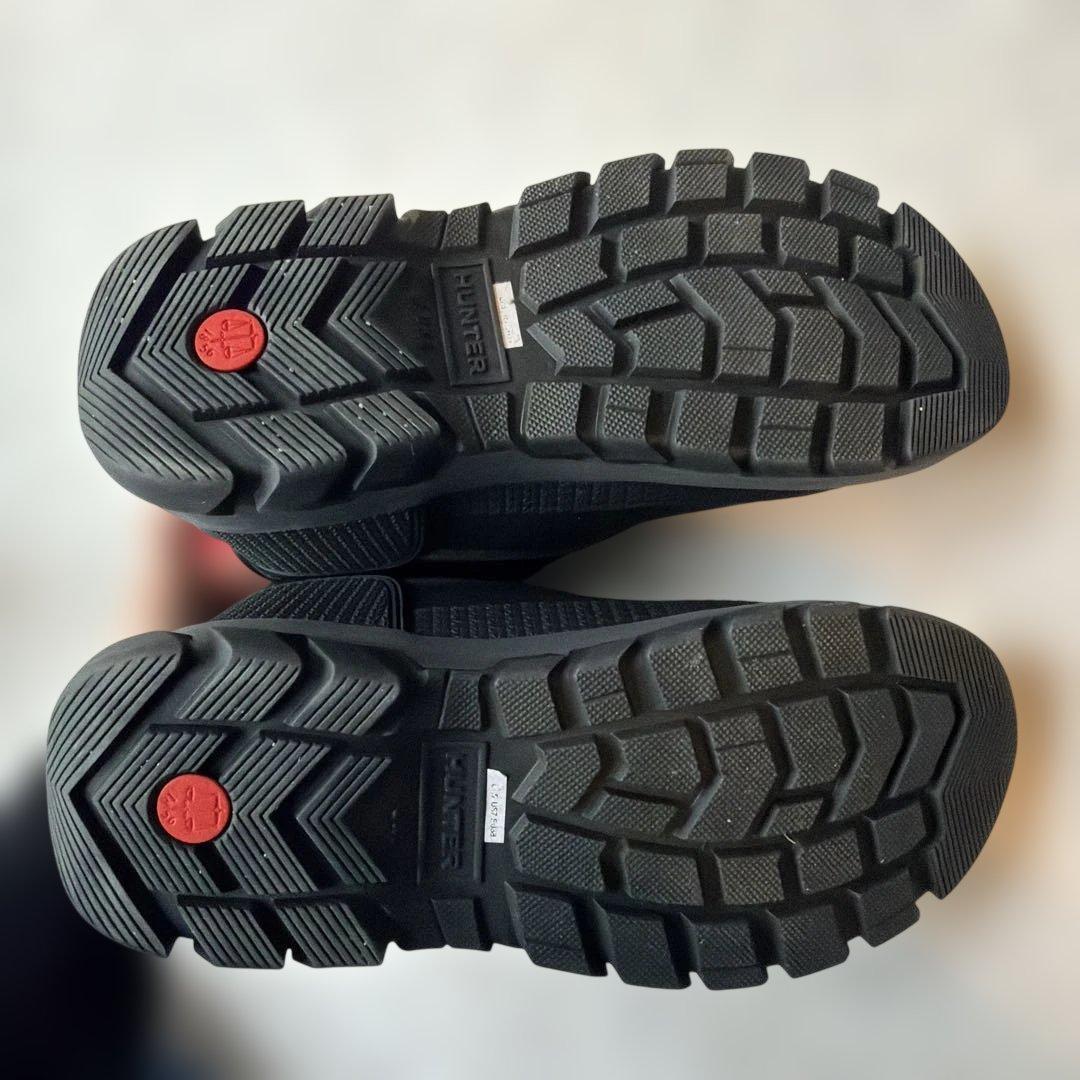 HUNTER ハンター　ブラック ショートブーツ　スノーブーツ UK5