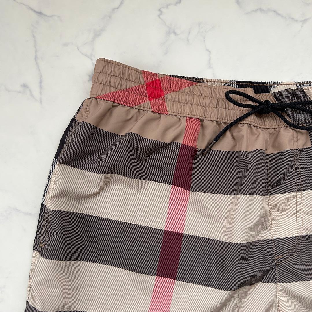 現行 バーバリー ハーフパンツ ノバチェック メガチェック ナイロン LG
