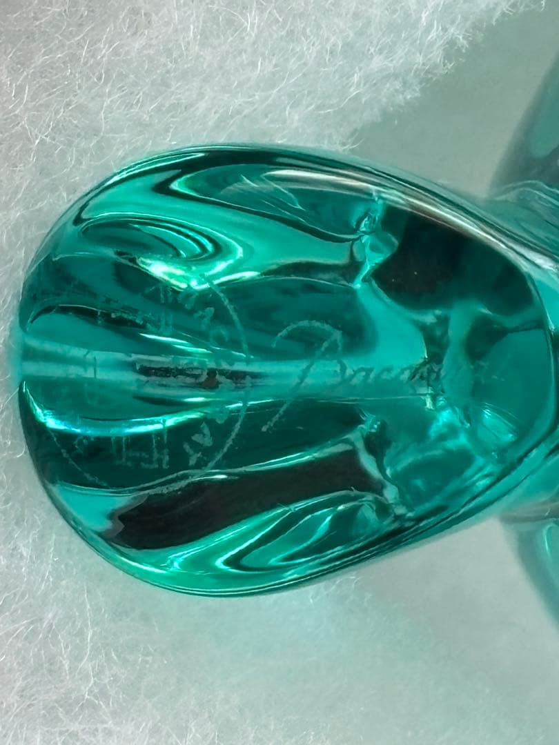 Baccarat ラッキーバタフライ置物 青緑