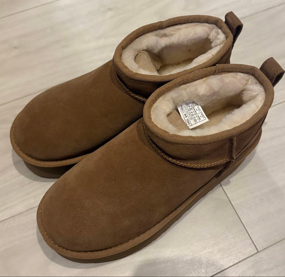 UGG クラシック ウルトラ ミニ プラットフォーム チェスナット