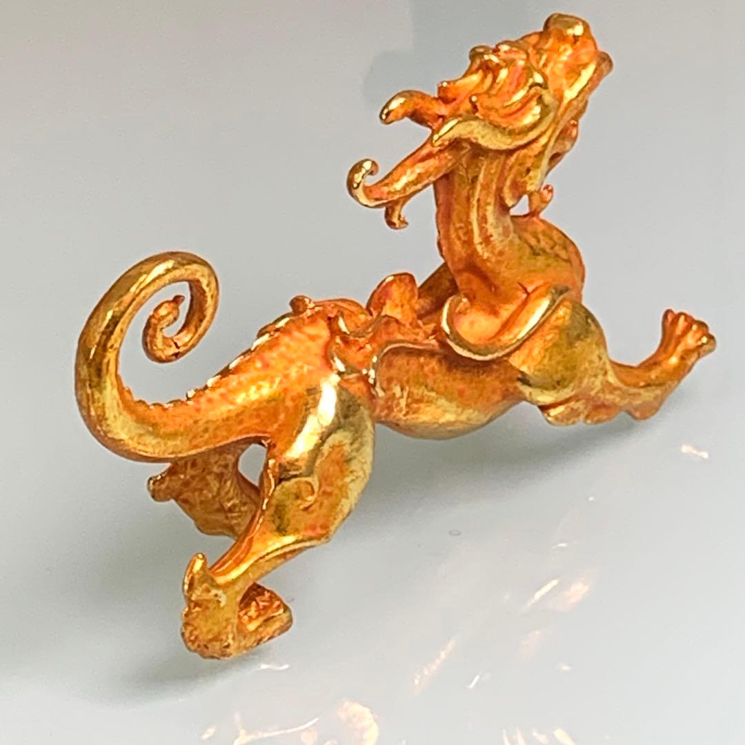 縁起物　金獣龍　鎮座　開運へ　飾り　極美品