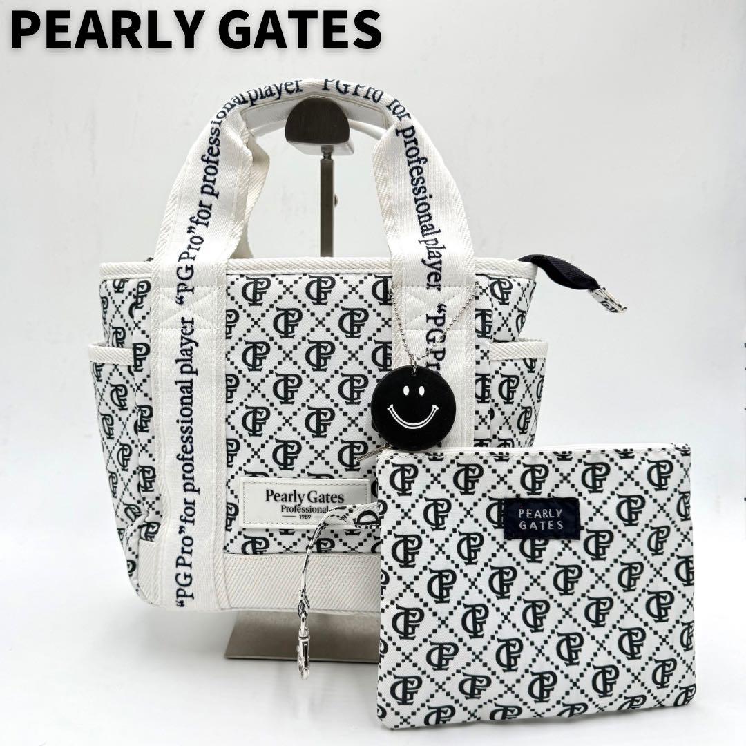 PEARLY GATES モノグラムニコちゃんストラップ カートバックポーチ付き