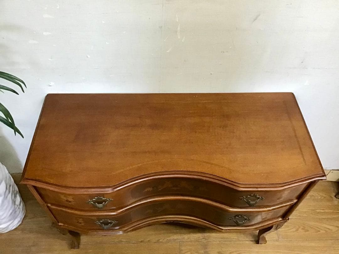 管379☆イタリア製☆ヴェローナクラシック☆象嵌細工☆2段チェスト