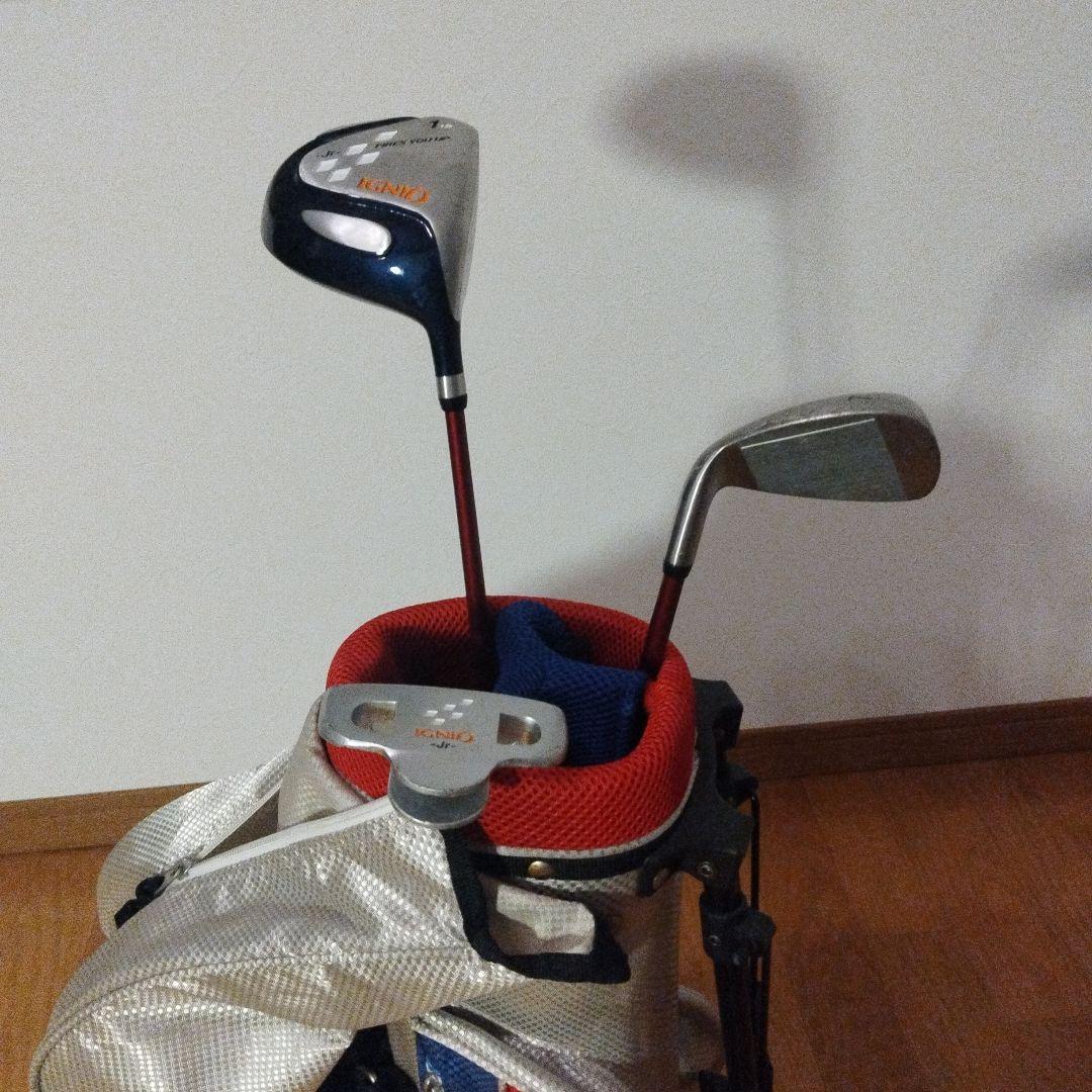 IGNIO イグニオ ジュニアゴルフクラブセット グラブ3本 バッグ 6〜8歳用