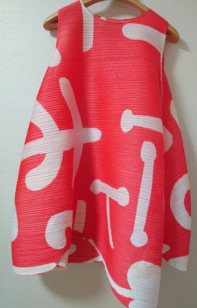 プリーツプリーズ　PAUSE　チュニック　ブライトレッド