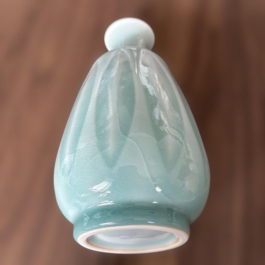 鍋島　長春青磁　花瓶