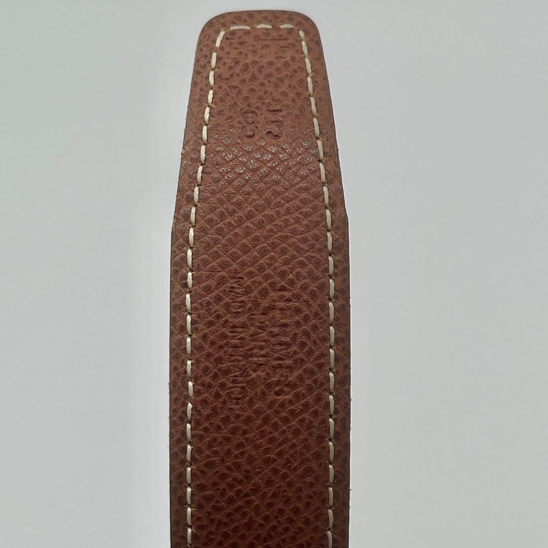 HERMES エルメス　ベルト　レザー　Hバッグル　箱・保存袋付き