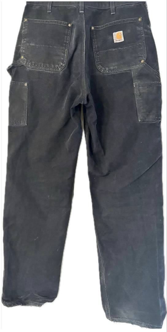 usa製 90s カーハート Carhartt ダブルニー ブラック！w34