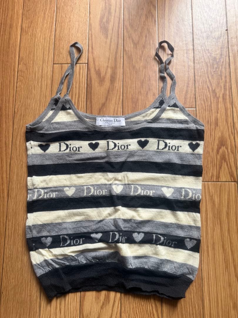 Christian Dior ストライプキャミソール M