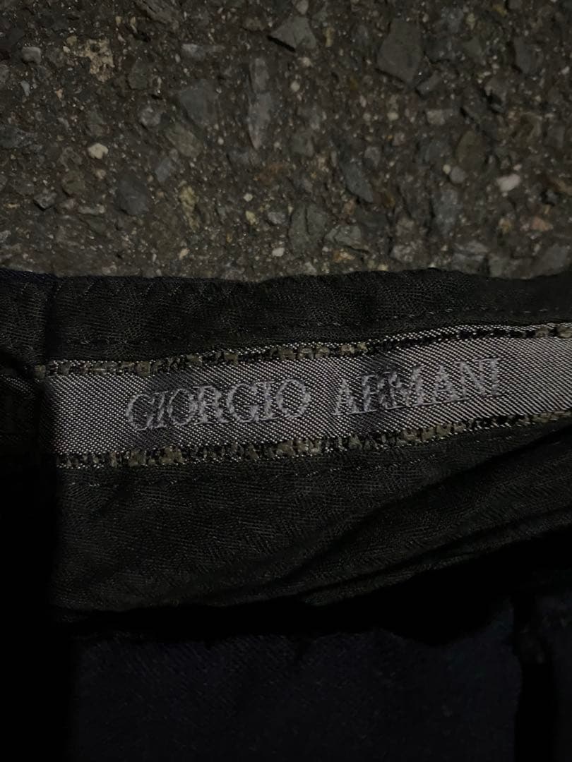 パンツ Giorgio Armani Black navy slacks