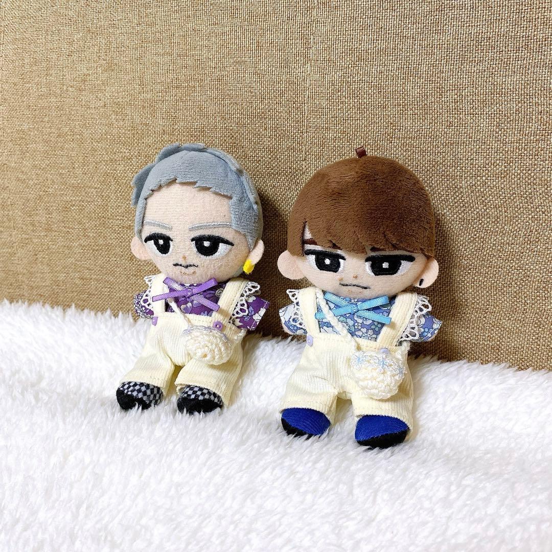 ゆず/チルぬい服[コーデュロイ2点]青・紫[グレンチェック3点] 黒・茶