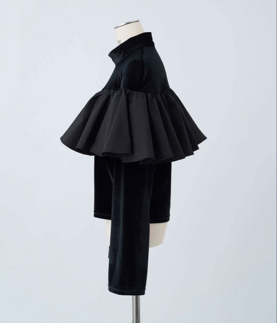 Cygne シーニュ　ベロアフロントフリルトップス Angeli