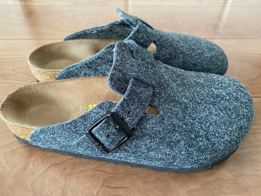 ★本日値下げ中　美品　レア　ビルケンシュトック　ボストン　フェルト　グレー　37